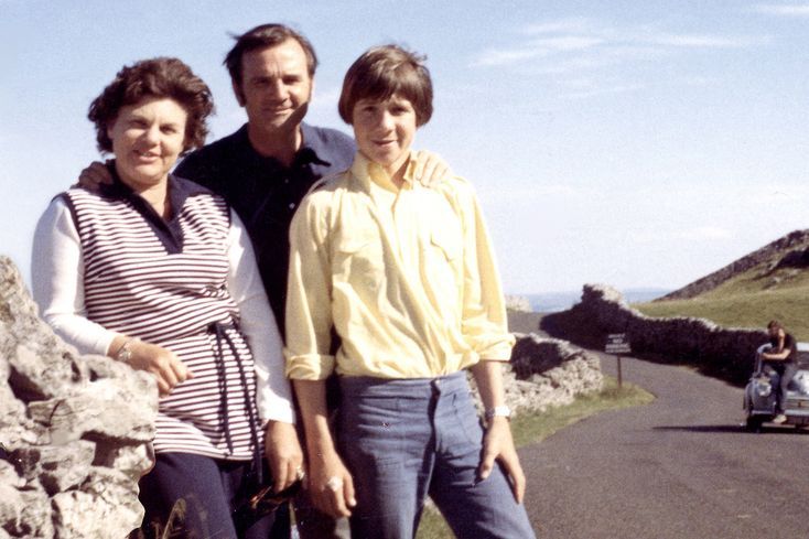 Mike Rinder with parents Barbara and Ian Rinder, England, ca. 1970