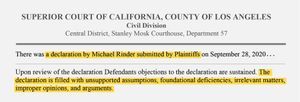 California Superior Court judge struck Mike Rinder’s declaration from a case