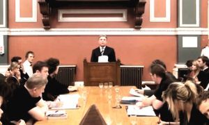Mike Rinder in Trinity College, Ireland