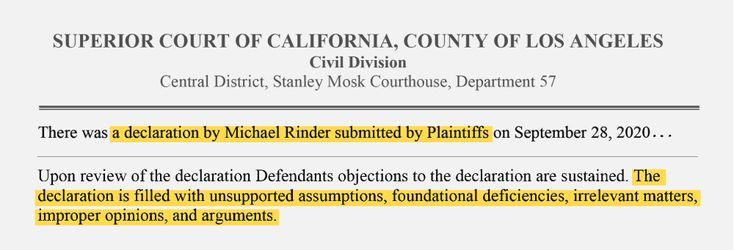 California Superior Court judge struck Mike Rinder’s declaration from a case