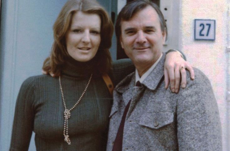 Marion with Ian Rinder, Mike’s father; Chelsea, London, 1975